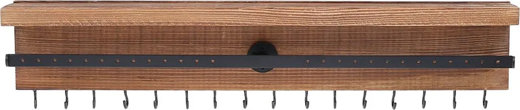 Étagère murale pour bijoux multi-rangement blanc mat avec 30 trous