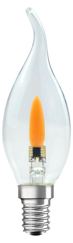 LED Filament Leuchtmittel Windstoßkerze 1W E14 klar Produktbild 