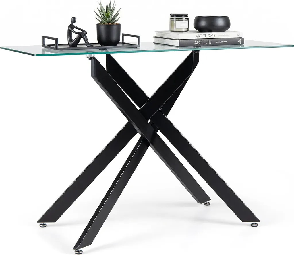 Console d'entrée compacte pour couloir encombré meuble en verre