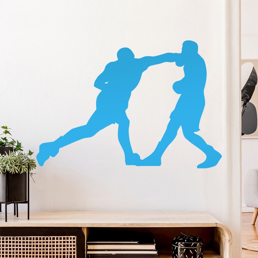 Boxen Knockout Figur Boxer Wandtattoo Wandaufkleber Wall Sticker - Dekoration, Küche, Wohnzimmer, Schlafzimmer, Badezimmer