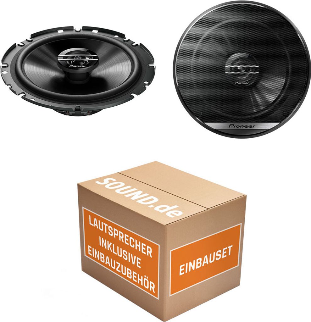Lautsprecher Boxen Pioneer TS-G1720F - 16,5cm 2-Wege Koax Koaxiallautsprecher Auto Einbausatz - Einbauset passend für Seat Ibiza 6K FL Front - jus...