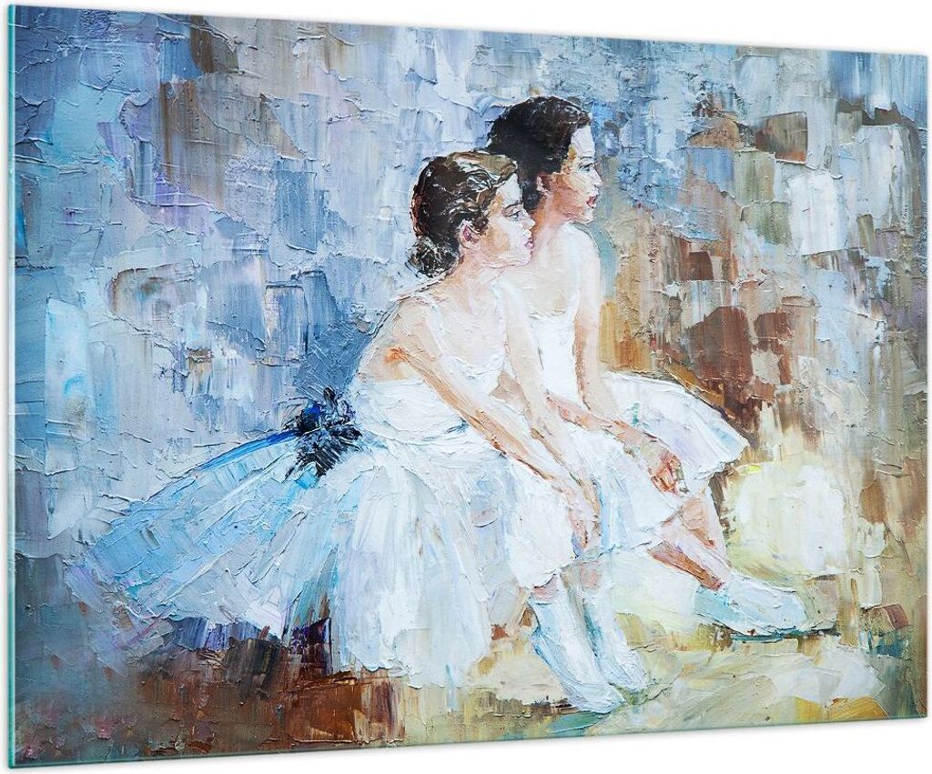 Bilder auf glas - Balletttänzer tanzen - 100x70cm - Glasbilder - Wandbilder - Kunstdruck - zum Aufhängen bereit - Wanddekoration aus Glas - Glas ...