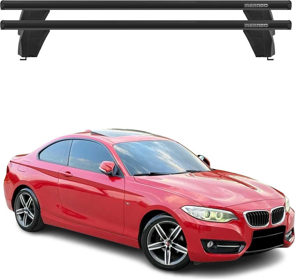 OMAC Menabo Dachträger Grundträger für BMW 2er F22 Coupe 2013-2021 Alu Schwarz