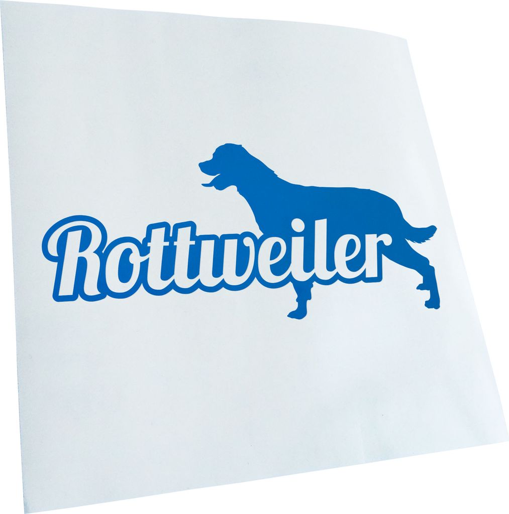 Kiwistar - Autoaufkleber - Rottweiler mit Name Hunde Heckscheibenaufkleber - Aufkleber für Auto Kfz Fahrrad, LKW, Truck Mofa