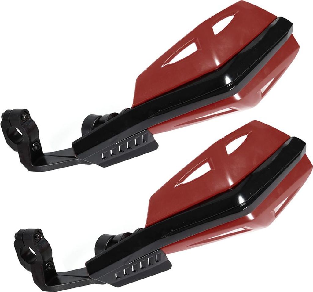 Motorrad-Handschutz, 7/8 Zoll, 22 mm, ABS, sturzsicherer Schutz, universell für Elektro-Fahrrad-Roller (Rouge Foncé)
