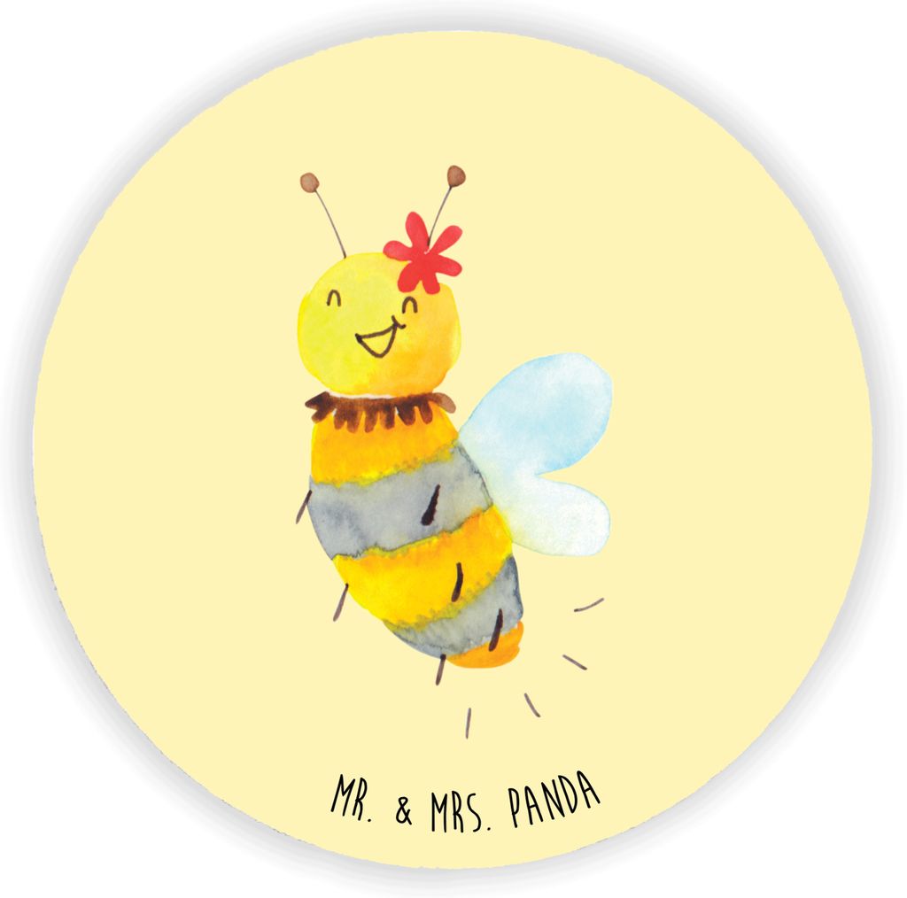 Mr. & Mrs. Panda magnet Biene Blume - Gelb Pastell - Geschenk, whiteboardmagnet, für kühlschrank, pinnwand, magnettafel, zettelhalter