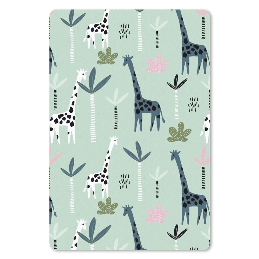 MuchoWow Mauspad Mousepad Giraffe - Baum - Grün 18x27 cm - Mousepads - Maus Mat - Pad - Mausunterlage