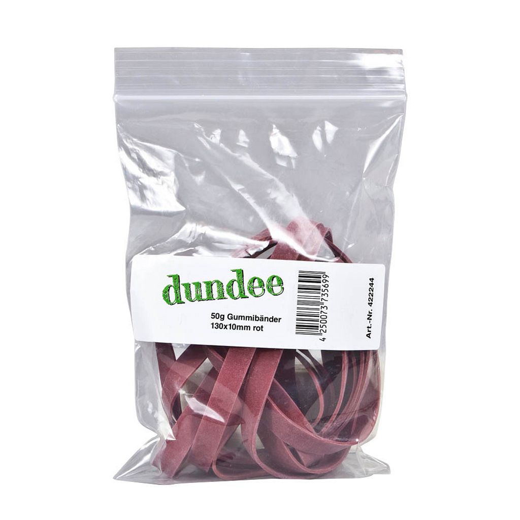 dundee Gummibänder rot 1,0 cm, Ø 13,0 cm, 50,0 g Produktbild 