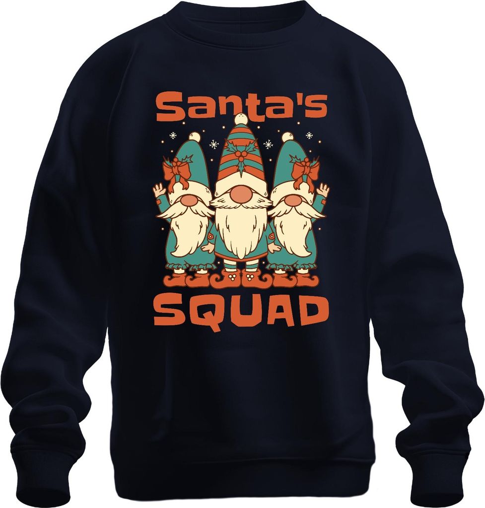 Santa's Squad Schweden Gnome Wichtel - Weihnachten Weihnachtsgeschenk Christmas Uni Weihnachtspullover, Navy, L