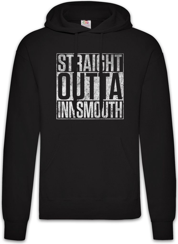 Urban Backwoods Straight Outta Innsmouth, Herren Hoodie, Farbe: Schwarz, Größe: 4XL