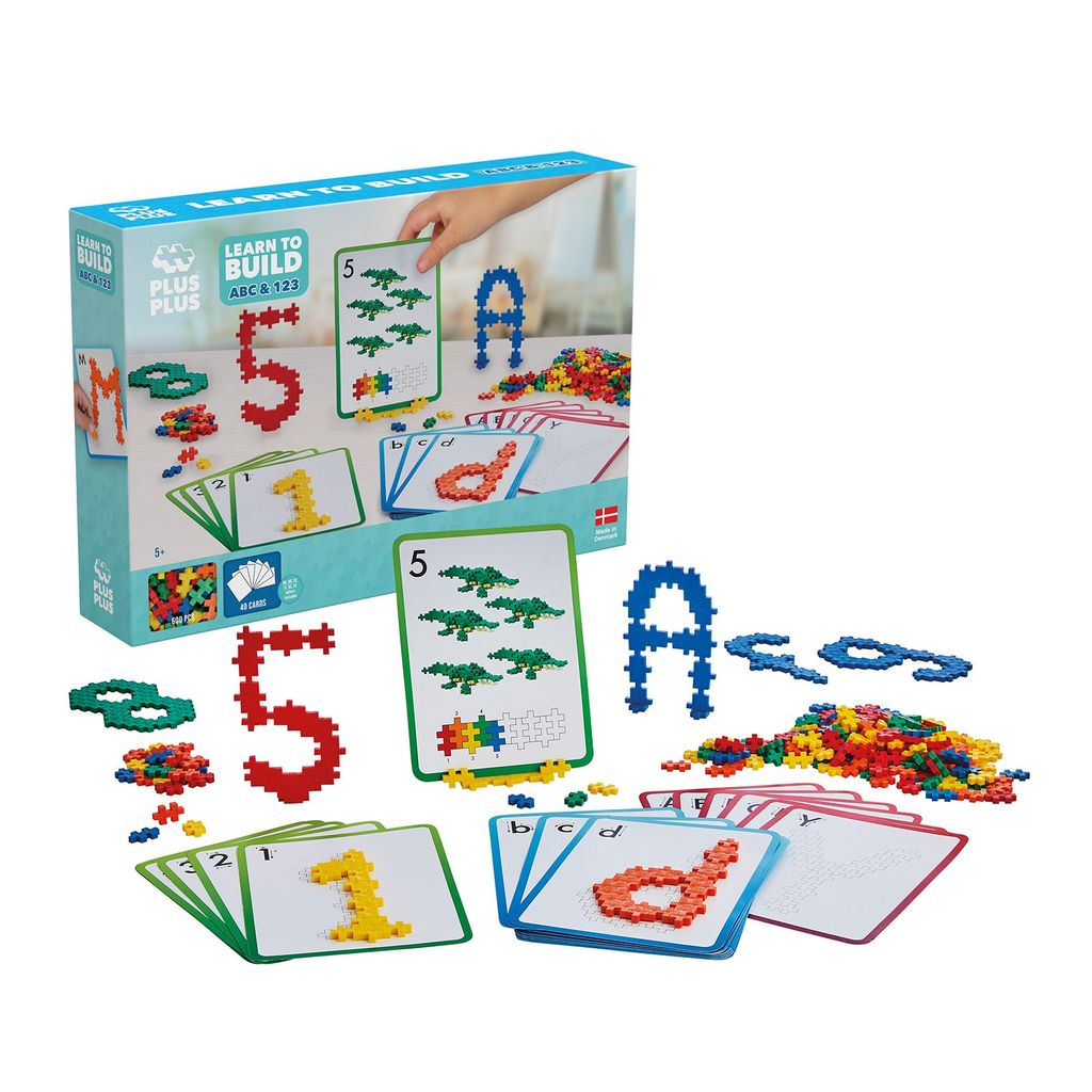 PLUS PLUS - 600 blocchi di costruzioni creative ABC e 123 Immagine del prodotto 
