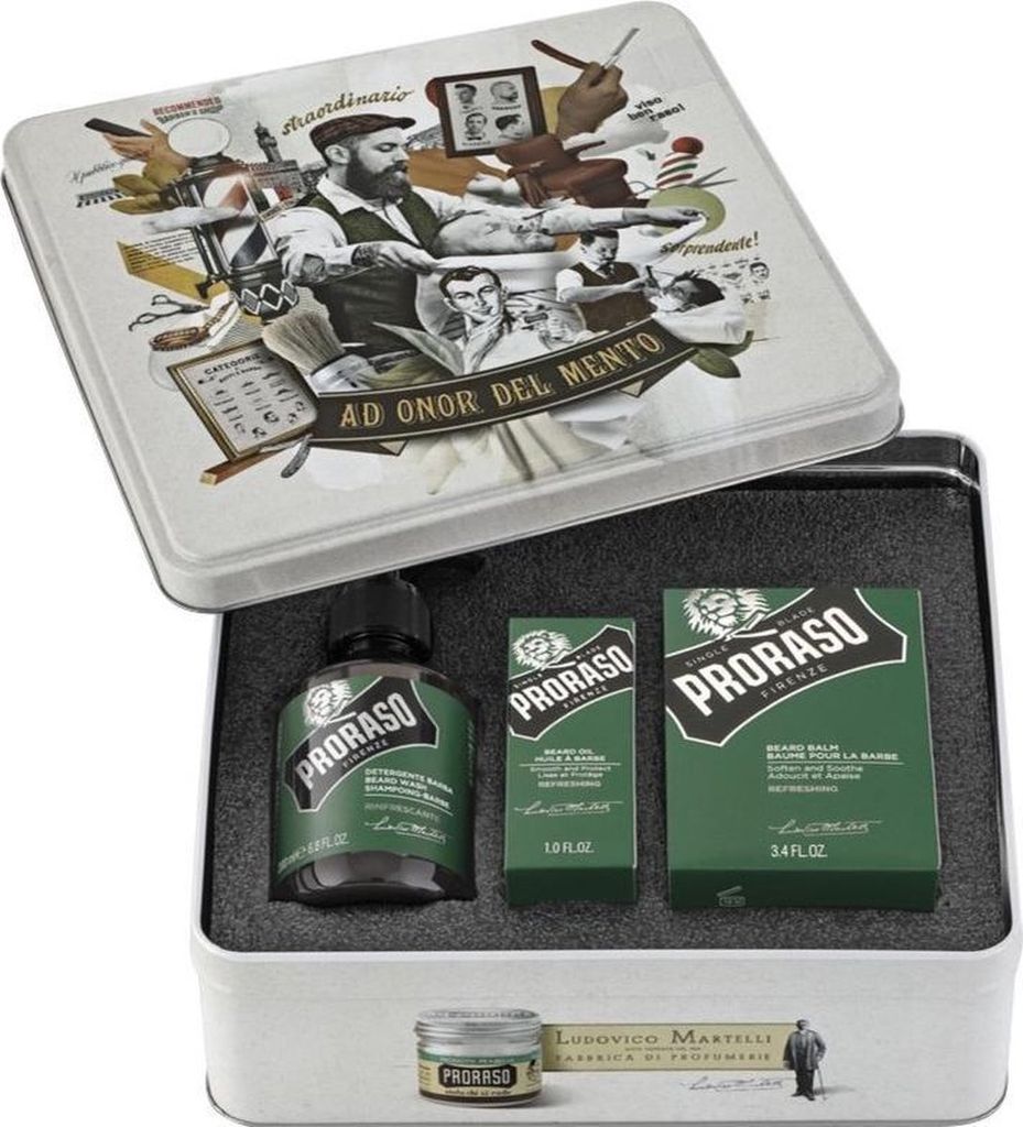 Proraso zestaw podarunkowy Refreshing Metal Box Beard Care Zdjęcie produktu 