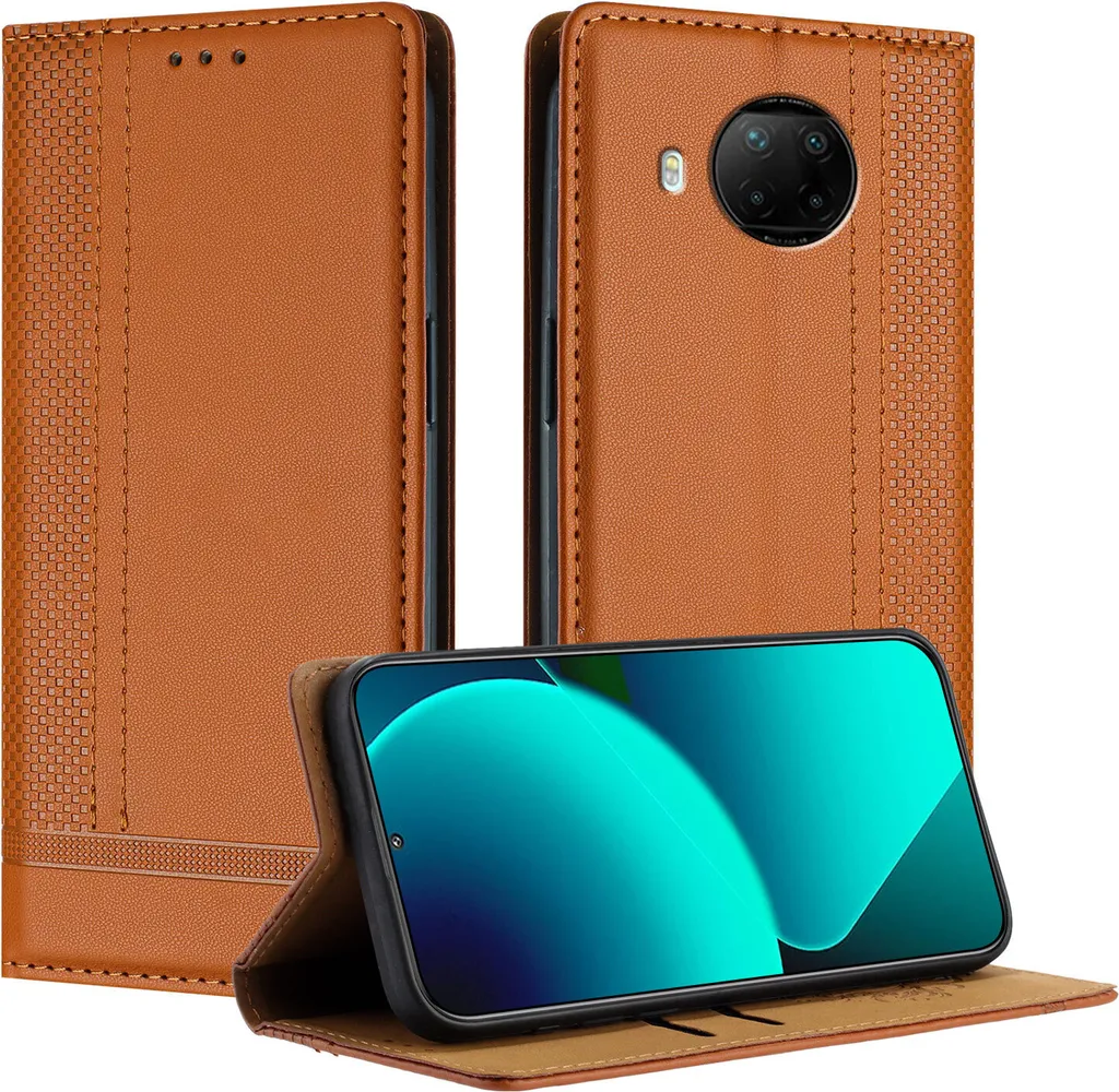 Cover In Pelle PU Con Custodia A Libro Per Xiaomi Mi 10T Lite (5G) - Porta Carte E Contanti, Funzione Stand, Nero - 4