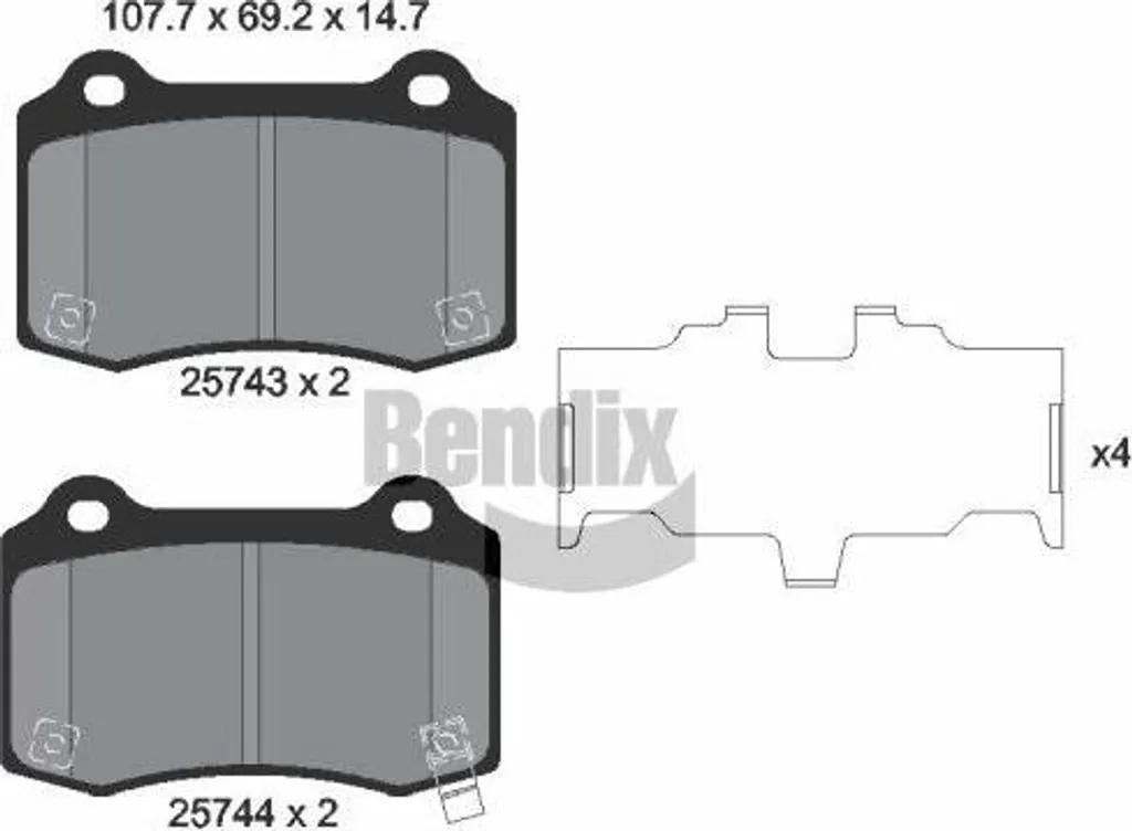 Jeu de plaquettes de frein à disque BPD2266 pour Jeep Cherokee et S