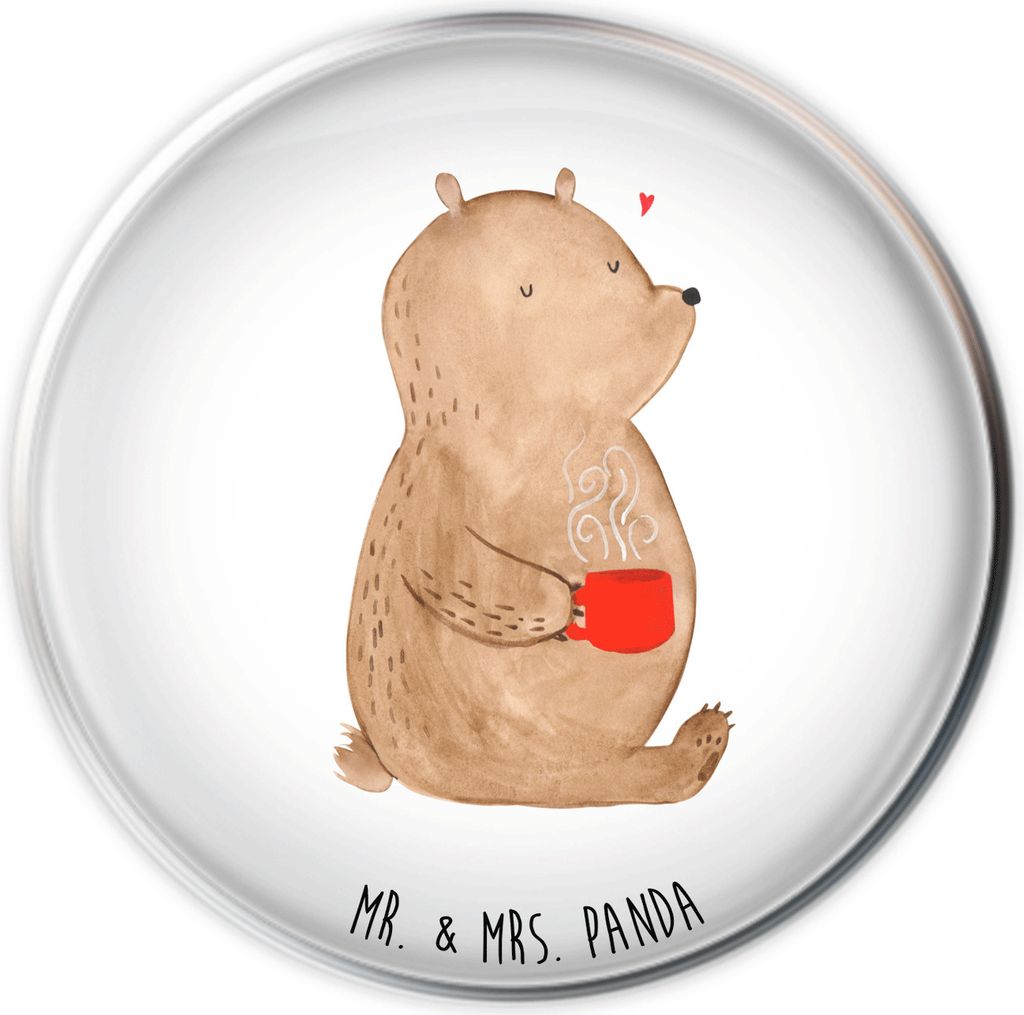 Mr. & Mrs. Panda waschbeckenstöpsel Bär Kaffee - Weiß - Geschenk, Abflussstopfen, Abflussstöpsel, Bären, Morgenroutine, Abfluss-Stopfen, Guten...