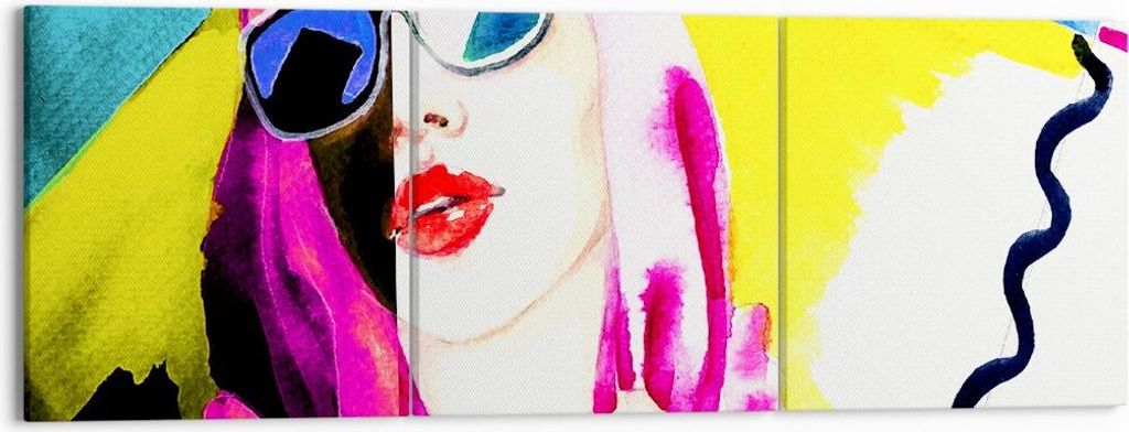 Bild auf Leinwand - Leinwandbild - Frau Modell - 150x50cm - Wand Bild - Wanddeko - Wandbilder - Leinwanddruck - Bilder - Kunstdruck - Wanddekoratio...