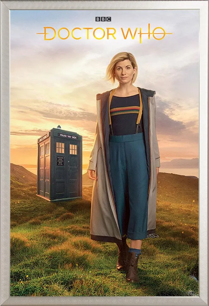 Quadro Doctor Who 13th Doctor Alluminio Argento Shinsuke 61x91