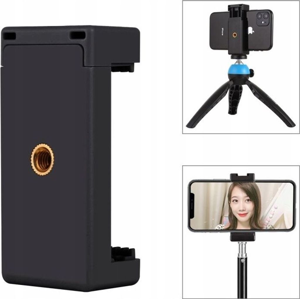Adapter Uchwyt na Telefon / Smartfon na Statyw 1/4'' + Zdjęcie produktu 