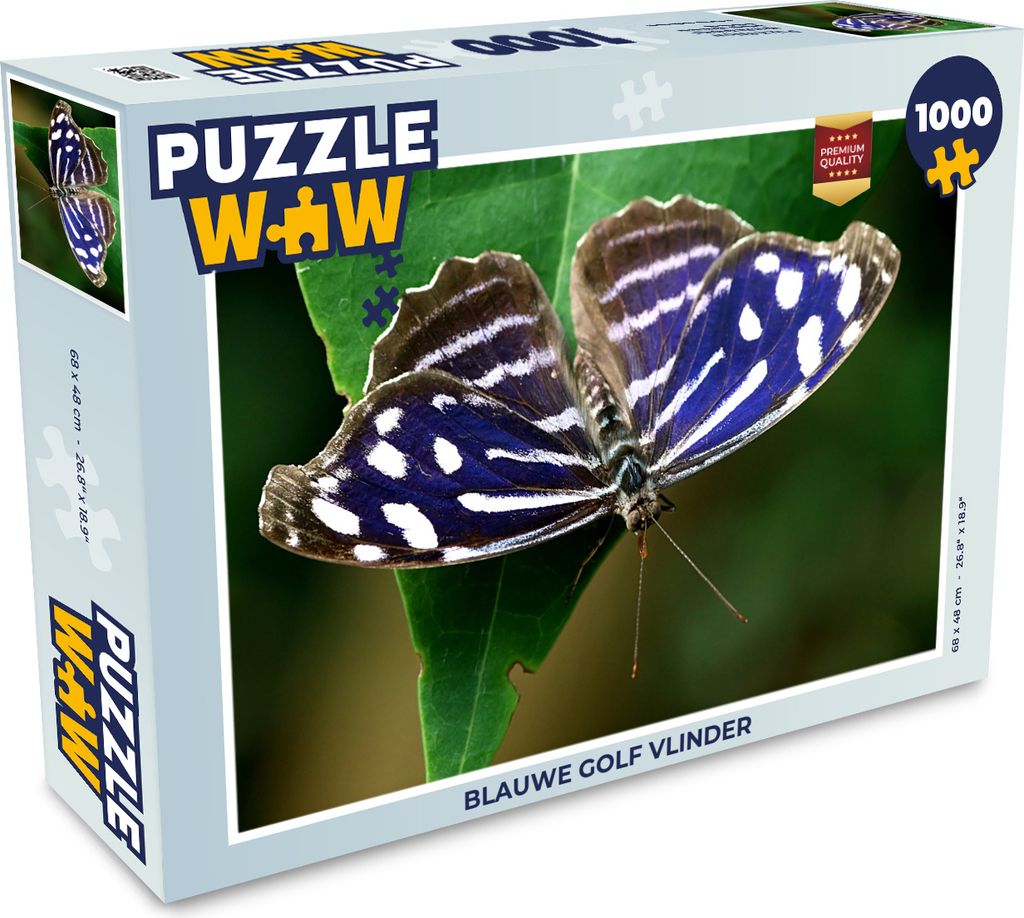 MuchoWow Puzzle 1000 Teile Blauer Meerbusenfalter - Erwachsene - Rätsel