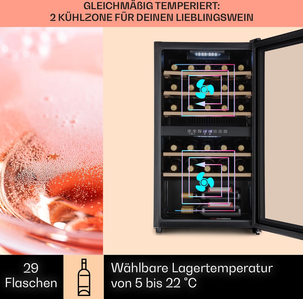 Klarstein Weinkühlschrank, Outdoor Getränkekühlschrank, 2 Produktbild 3