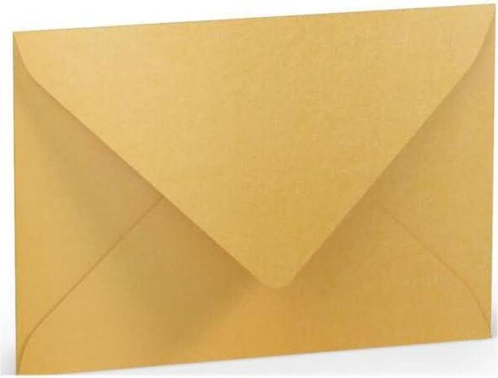 Briefumschlag C6 Nassklebung Gold.