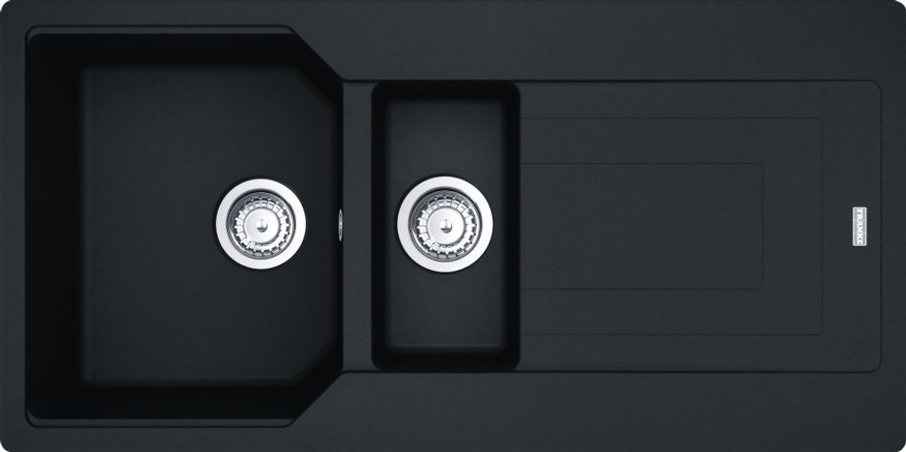Franke Maris UBG 251-100 Einbauspüle ab 60 cm, Black Matt, Fragranit, Drehknopf - INKL.