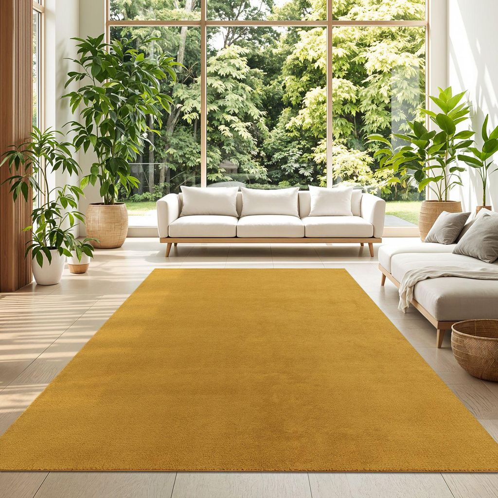 TT Home Wohnzimmer Teppich Kurzflor Anti-Rutsch Rückseite Produktbild 