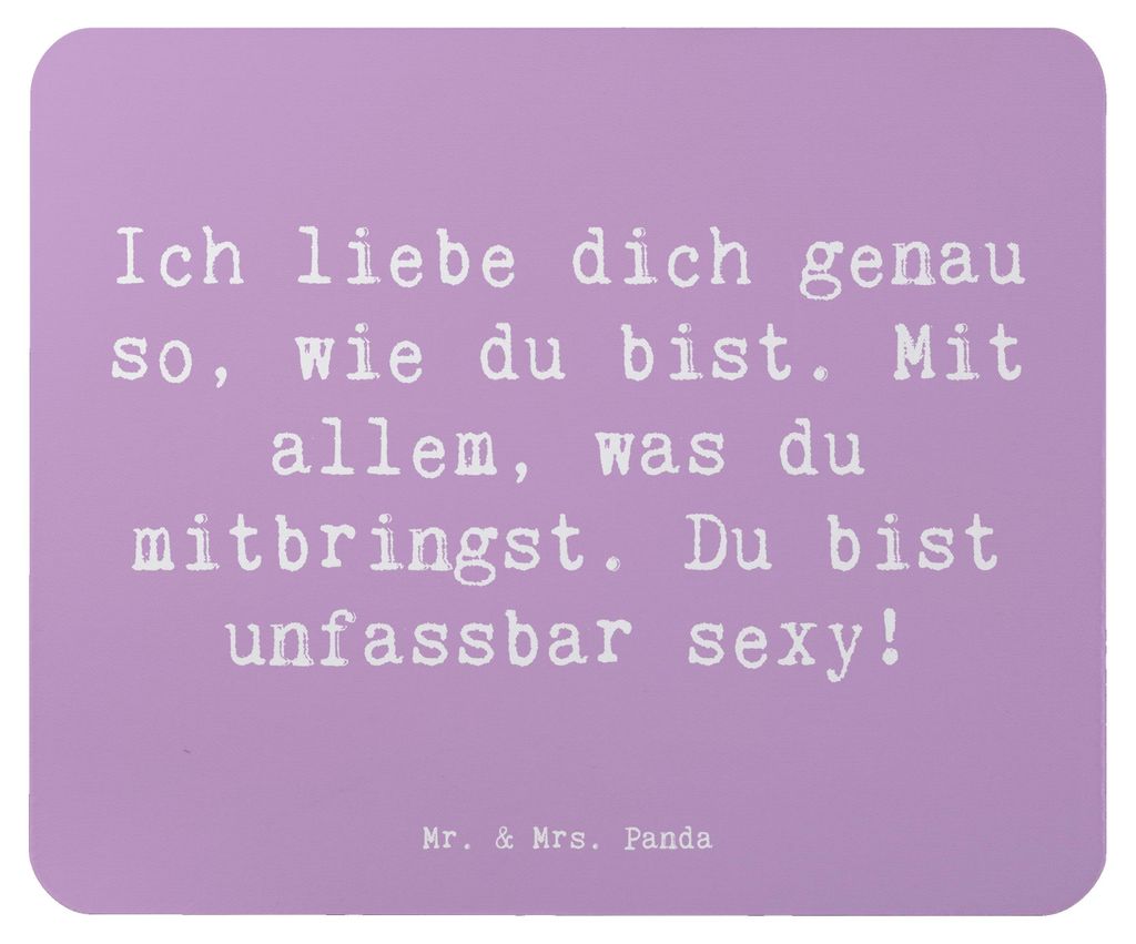 Mr. & Mrs. Panda Mousepad Spruch Sinnlichkeit lieben - Lavendeltraum - Geschenk, Motivation, laptop mauspad, Gefühl, Zitat, computer, mousematte, ...