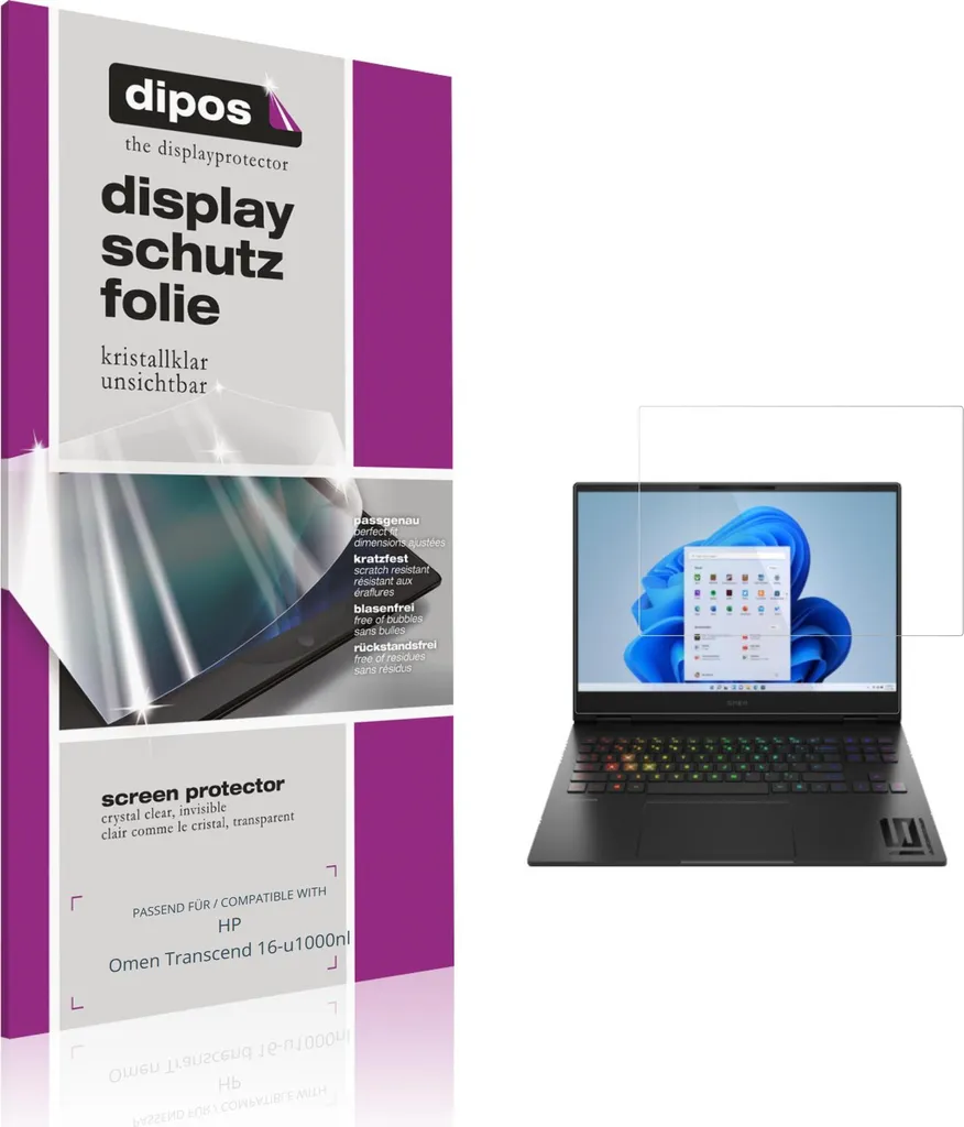 Double film protecteur HP Omen Transcend 16-u1000nl ultra transparent