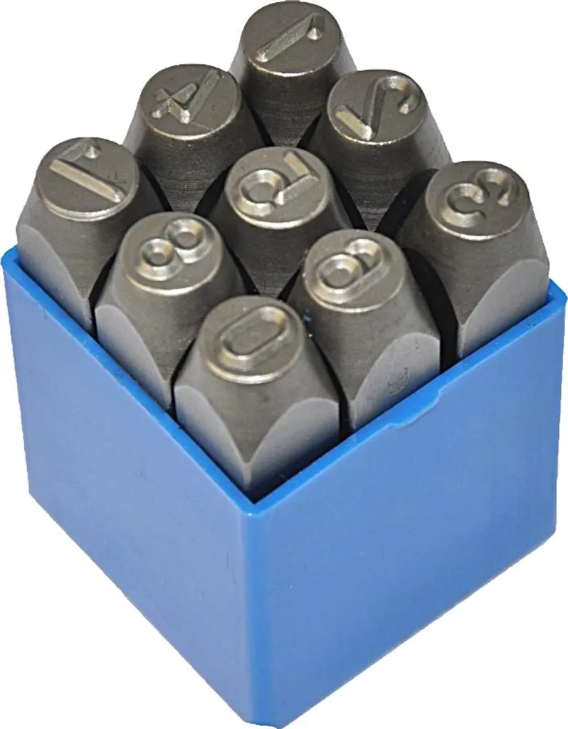 Punzoni a Battere KS Tools 156.0467 | Kit Numeri 0-9 Acciaio CV