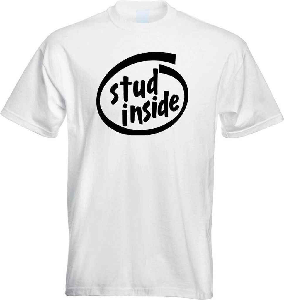 Kiwistar - T-Shirt - Weiss - Stud Inside Zucht Farm Pferd Herren Funshirt Bedruckt Design Sprüche Spruch Motive - mit Motiv Bedruckt - Funshirt De...