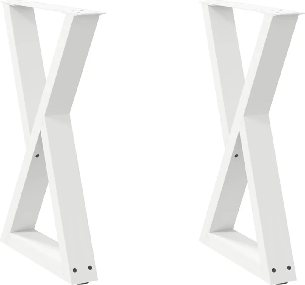 Trasforma il tuo Tavolo con le Gambe vidaXL in Acciaio Bianco 2 pz