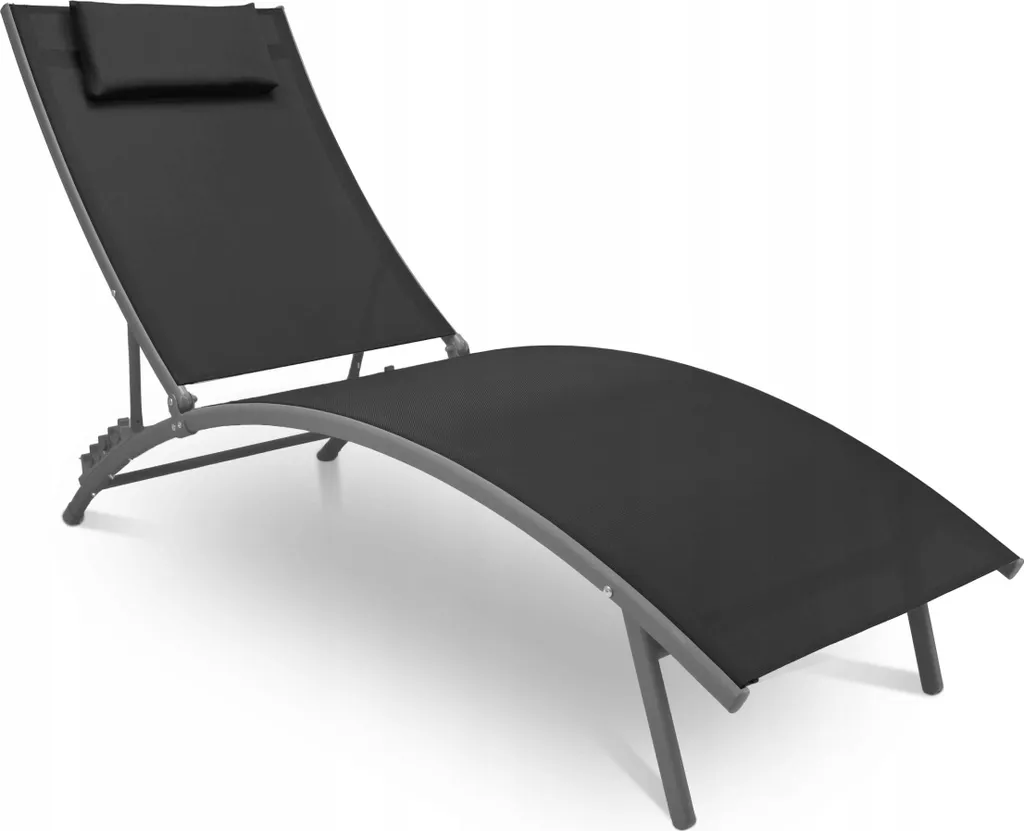 Lettino Bali Nero MEGA BEQUEM | 4 Livelli Relax per Benessere Totale