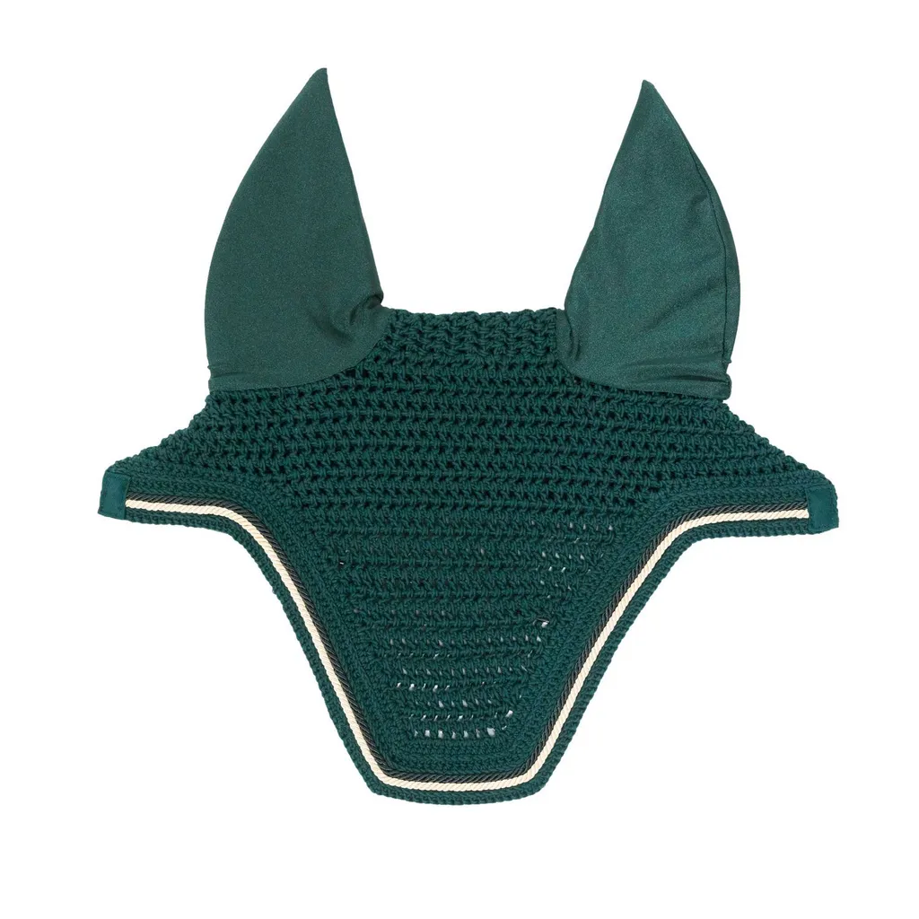 Bonnet anti-mouches Kentucky Wellington Diamond Rope - Taille Full Noir