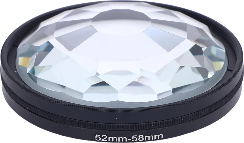 filtro caleidoscopio da 58 mm per effetti speciali della fotocamera con anello adattatore da 52 mm-58 mm compatibile con obiettivo da 52 mm