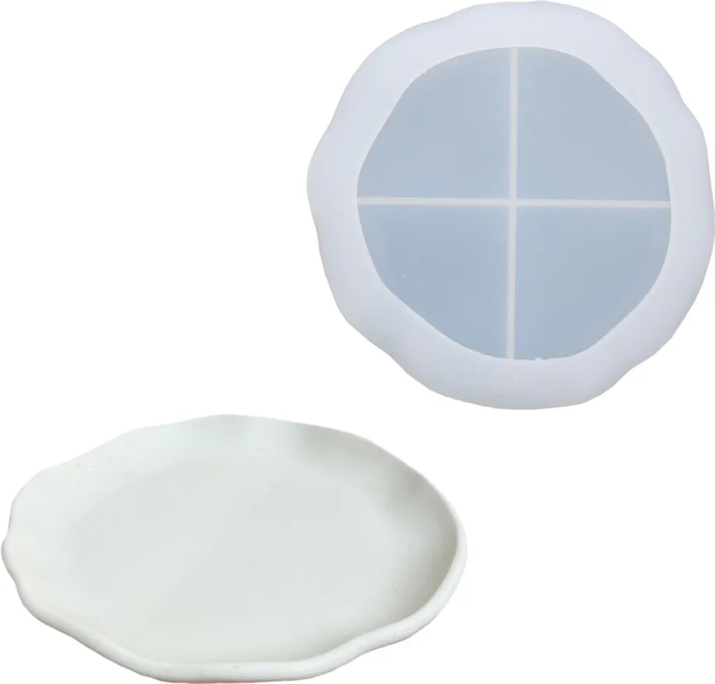 Moule de moulage silicone pour coupelle design irrégulier 20cm DIY