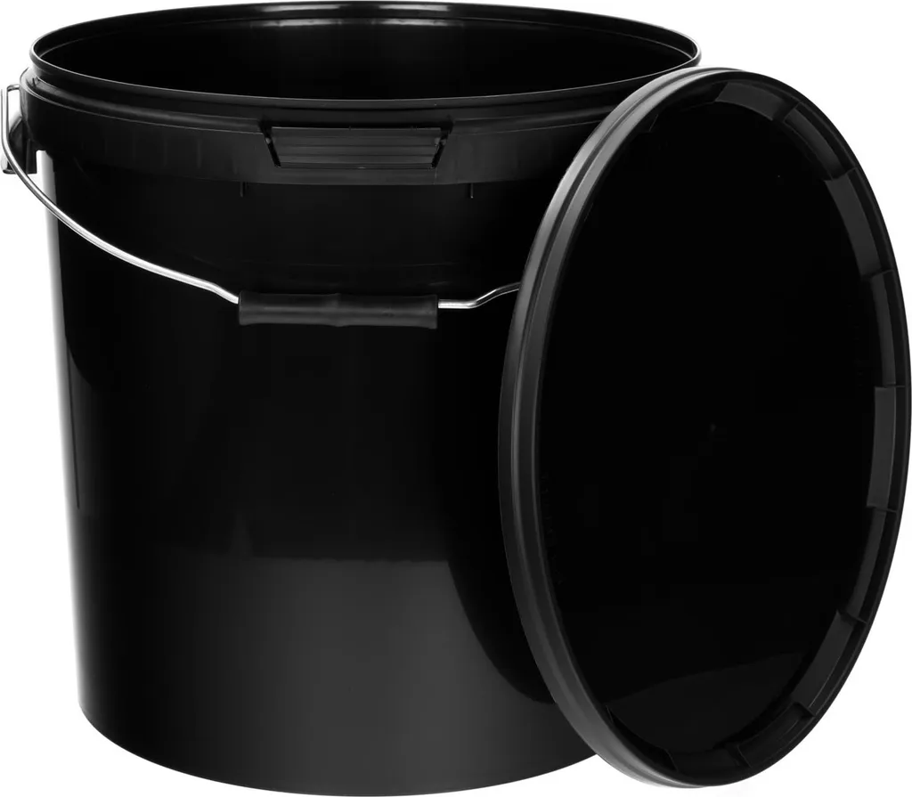 Seau 20L hermétique et anti-fuite noir x3 - Qualité alimentaire inodore