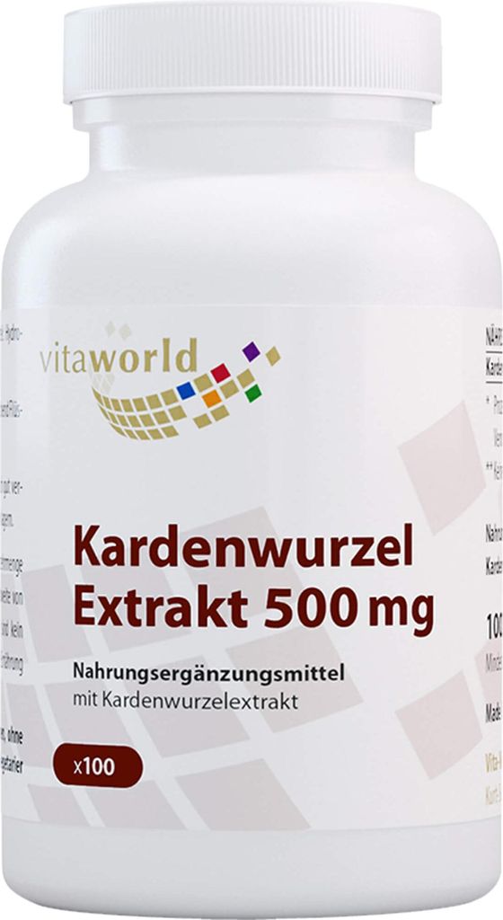 Vitaworld Kardenwurzel 500 mg Kapseln, 100 St. Kapseln Produktbild 