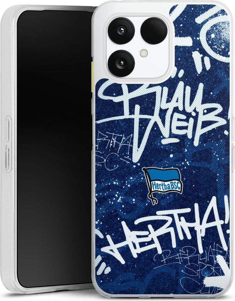DeinDesign Handyhülle für Fairphone 6 Silikon Hülle Case Smartphone Schutzhülle Graffiti Hertha BSC Offizielles Lizenzprodukt