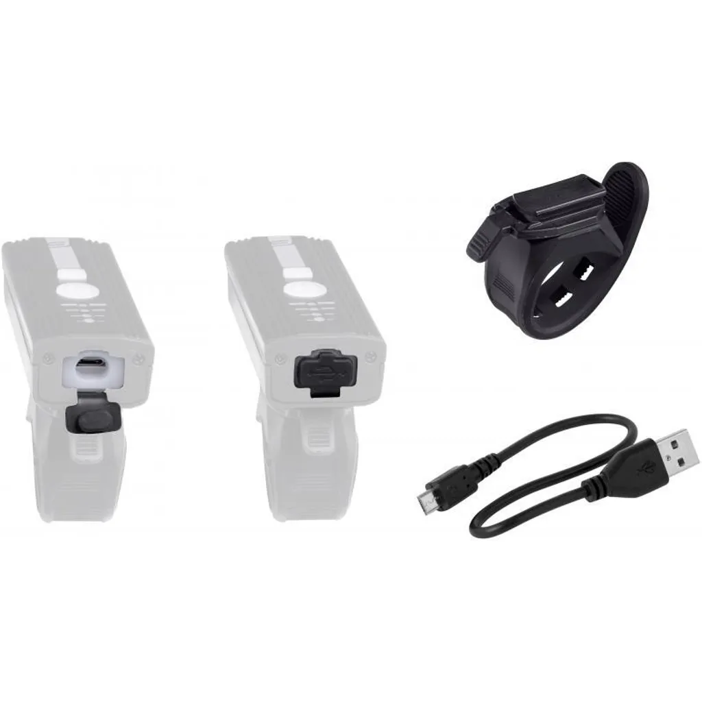 Lampe frontale 350 lm rechargeable USB noire Force Alert robuste 45176 - 2