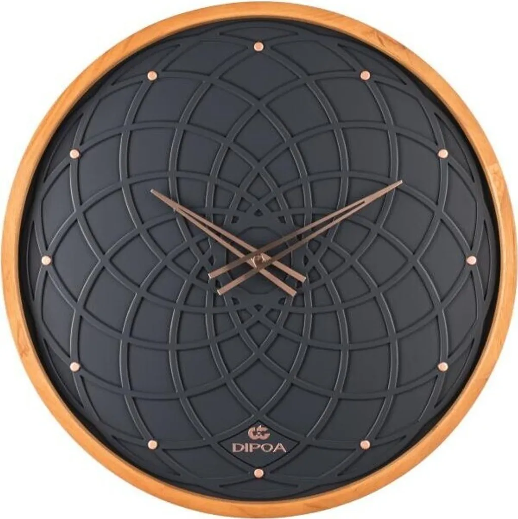 Horloge murale Dipoa WN101LB en bois brun design analogique 40 cm