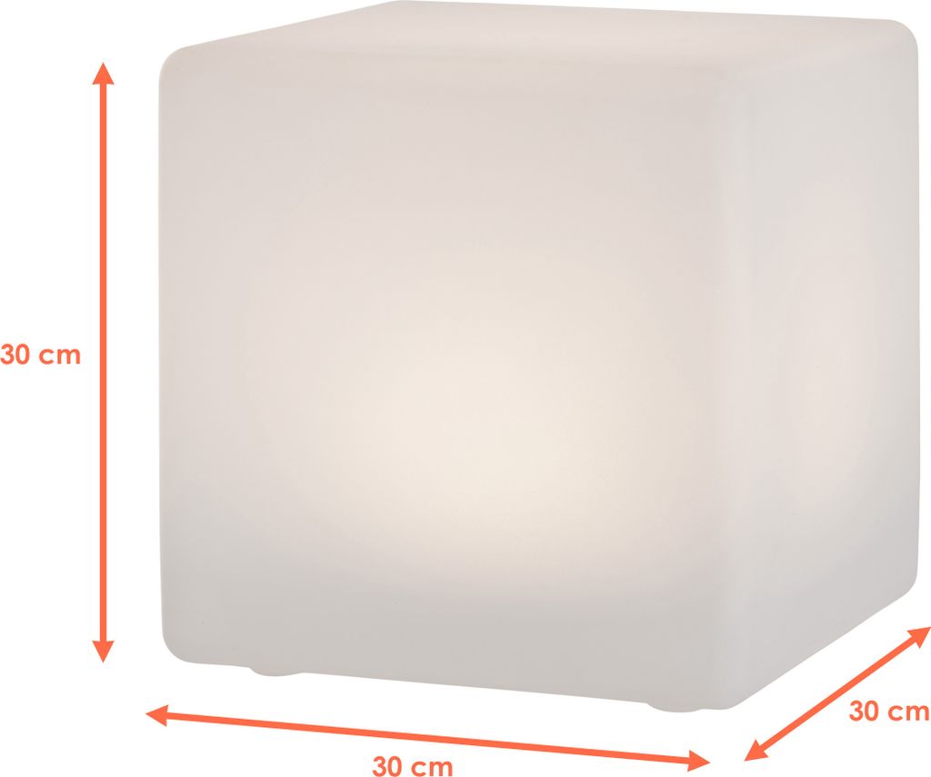 Cubo luminoso solare a LED - circa 30 x 30 cm - lampada da Immagine del prodotto 