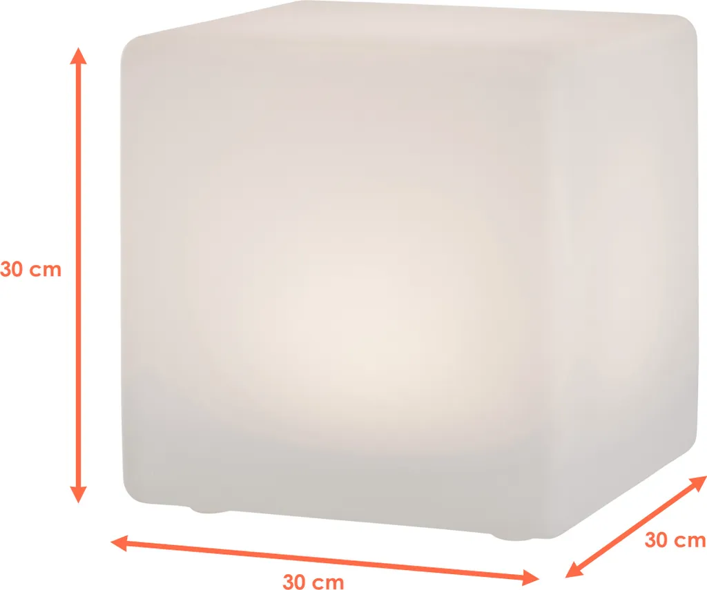 Lampe pour jardin solaire cube LED veilleuse de terrasse autonome