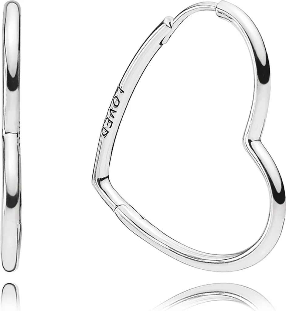 Créoles Coeurs PANDORA Argent - Boucles d'oreilles Idéales Cadeau de Saint Valentin