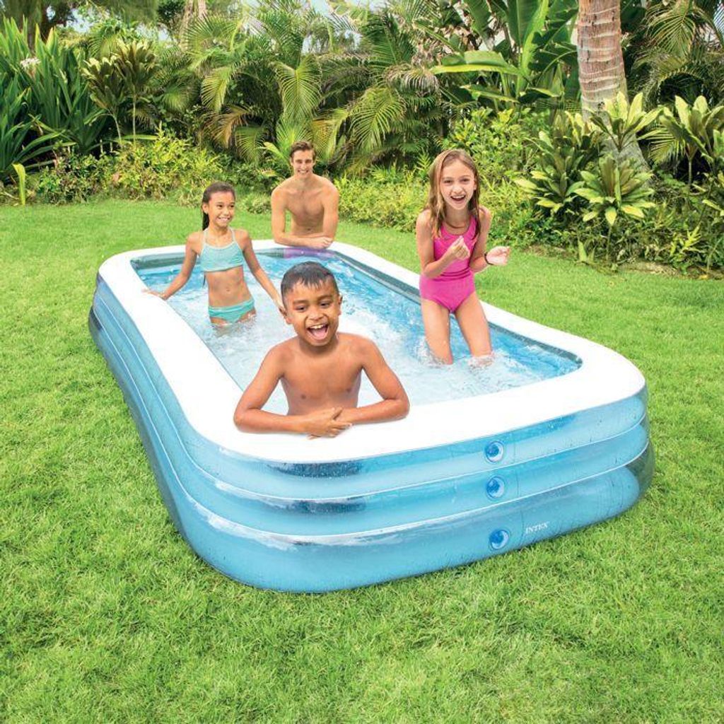 Intex Rechteckiger Pool, 305 x 183 x 56 cm, 1020 Liter, Frost Design, 6+ Jahre