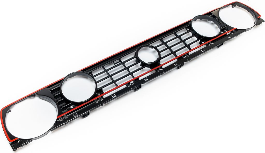 Griglia radiatore sportiva con cornice in rosso per VW Golf Immagine del prodotto 