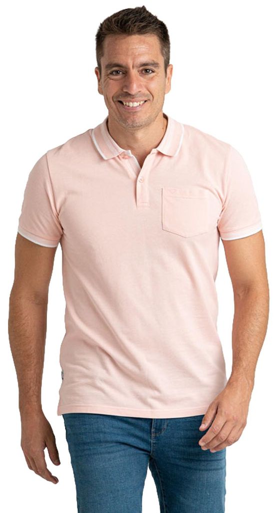Privata Kurzarm-Poloshirt aus Baumwolle für Herren mit Tasche PRI2631