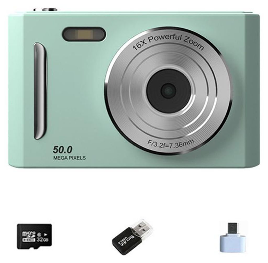 ZELURXX Kompakte Digitalkamera mit Dualkamera, 1080P Video, Produktbild 