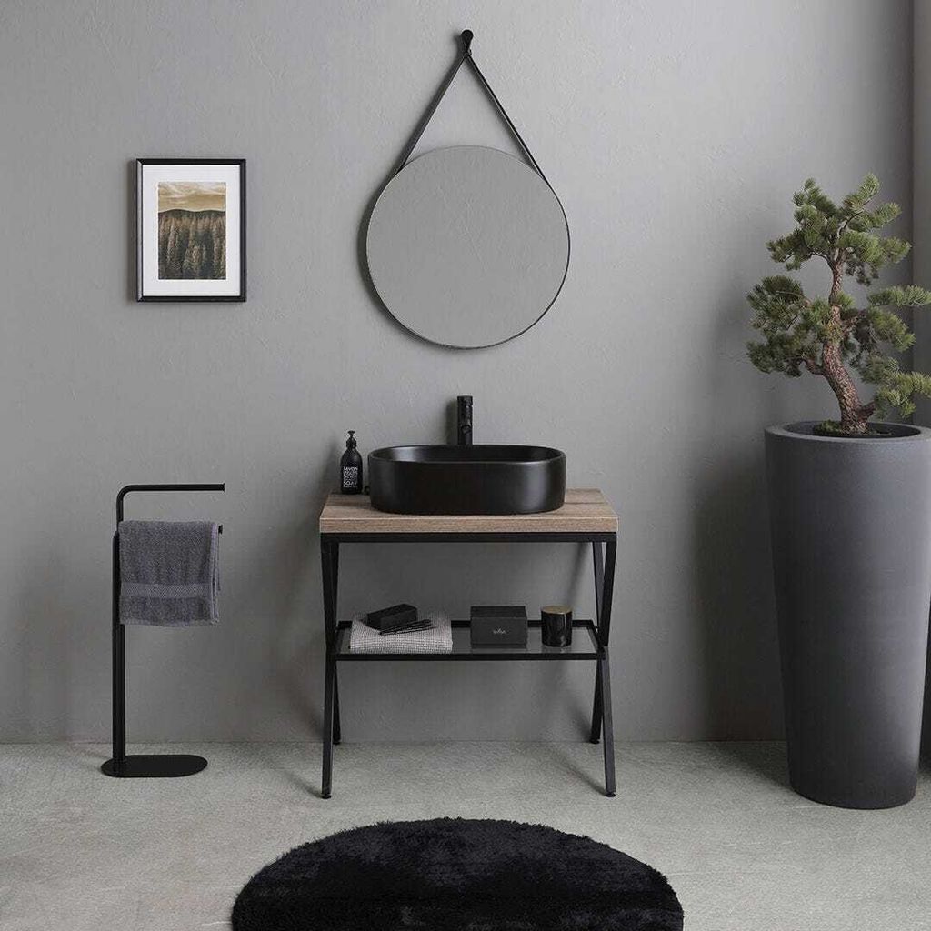 4-teiliges Badezimmermöbel- Set 80cm, Industrial-Design| Manchester