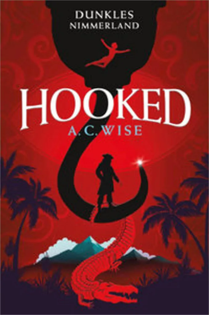 Livre Dark Romance Hooked Dark Neverland relié avec jaspage de couleur